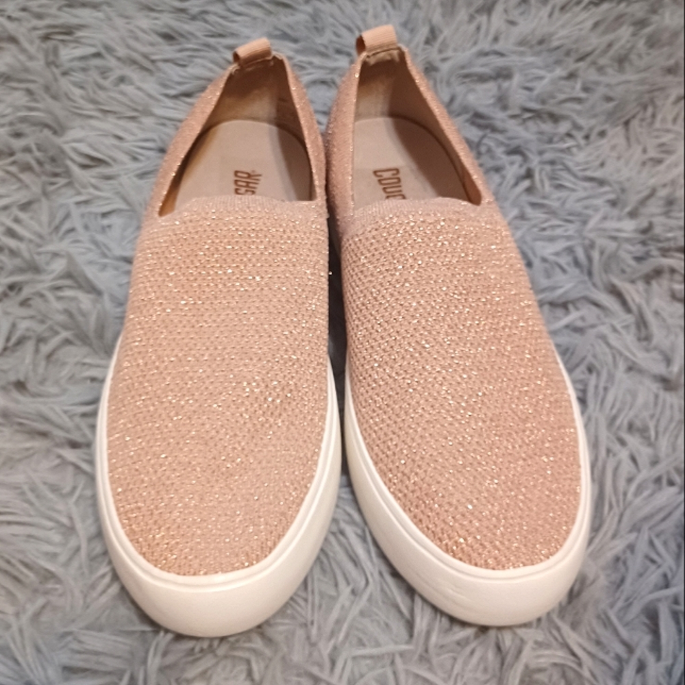 NWOT Cougar Rose Gold Sparkly Hint Sneaker Bottoms Women's Size 10
